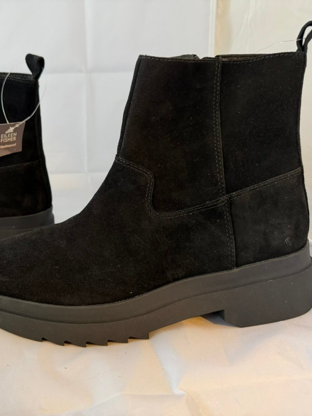 EILEEN FISHER  FLOYD WATERPROOF WINTER Boot  Black Suede  Women Size 9    NEW